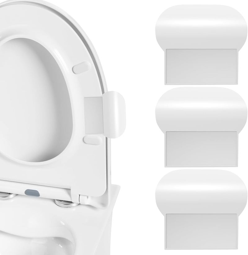 UBANU Self Adhesive Toilet Lid Cover Lifter, Avoid Touching Sticky Toilet Seat Lifter Handle for Home, Hotel, Office, Restaurant White (3 Pieces) - Image 1